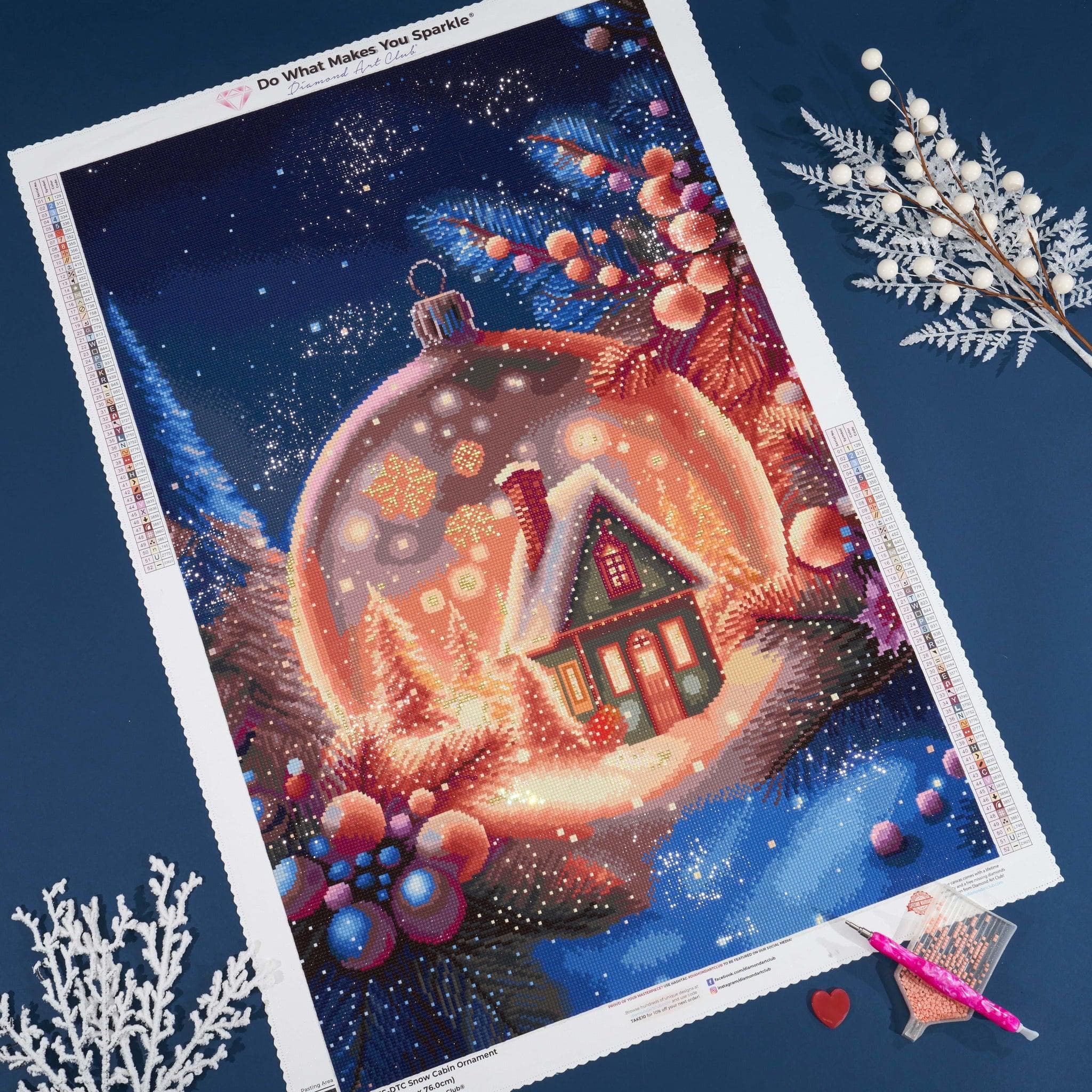 Snow Cabin Ornament - Image 6